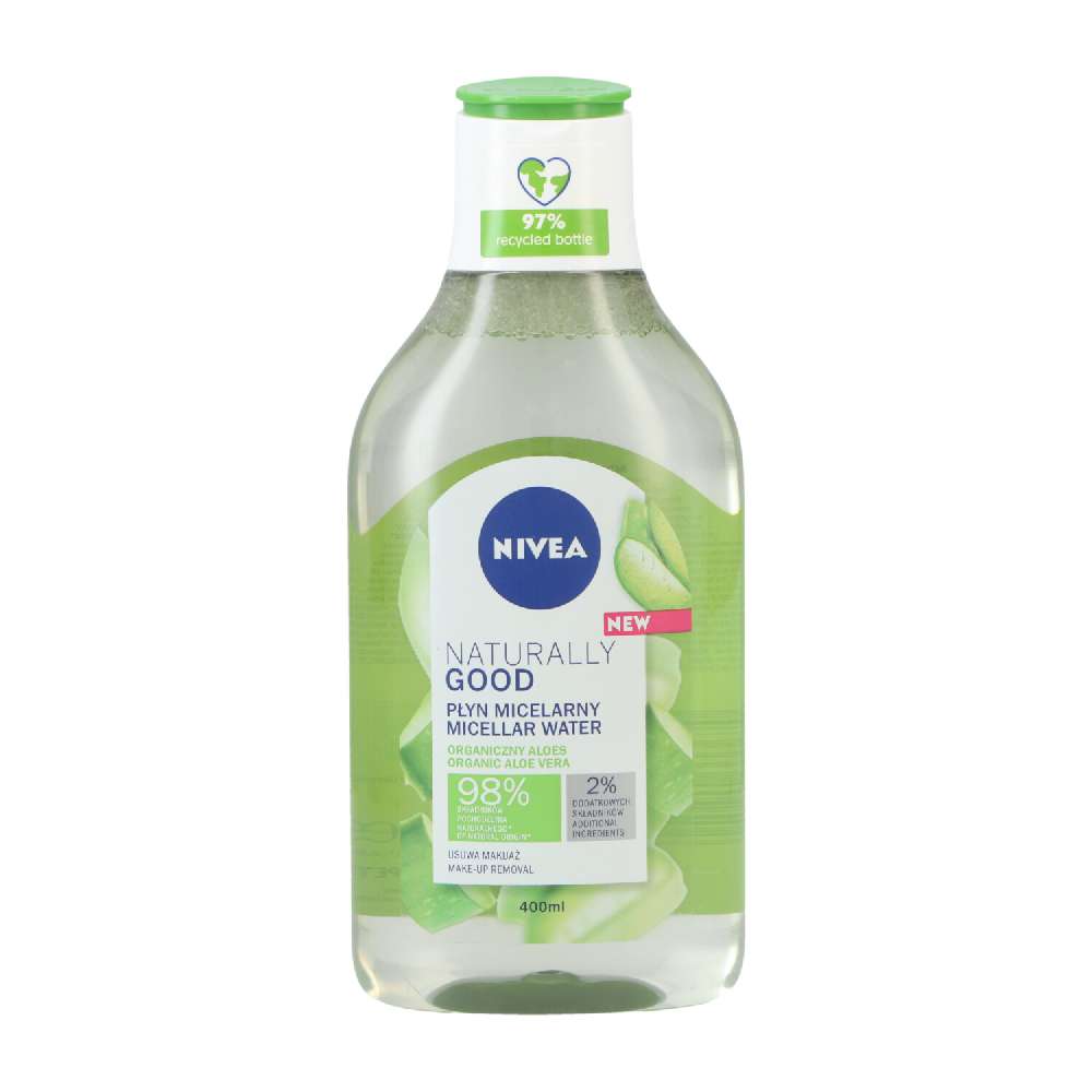NIVEA Naturally Good Mizellenwasser 400ml Bio Aloe Vera