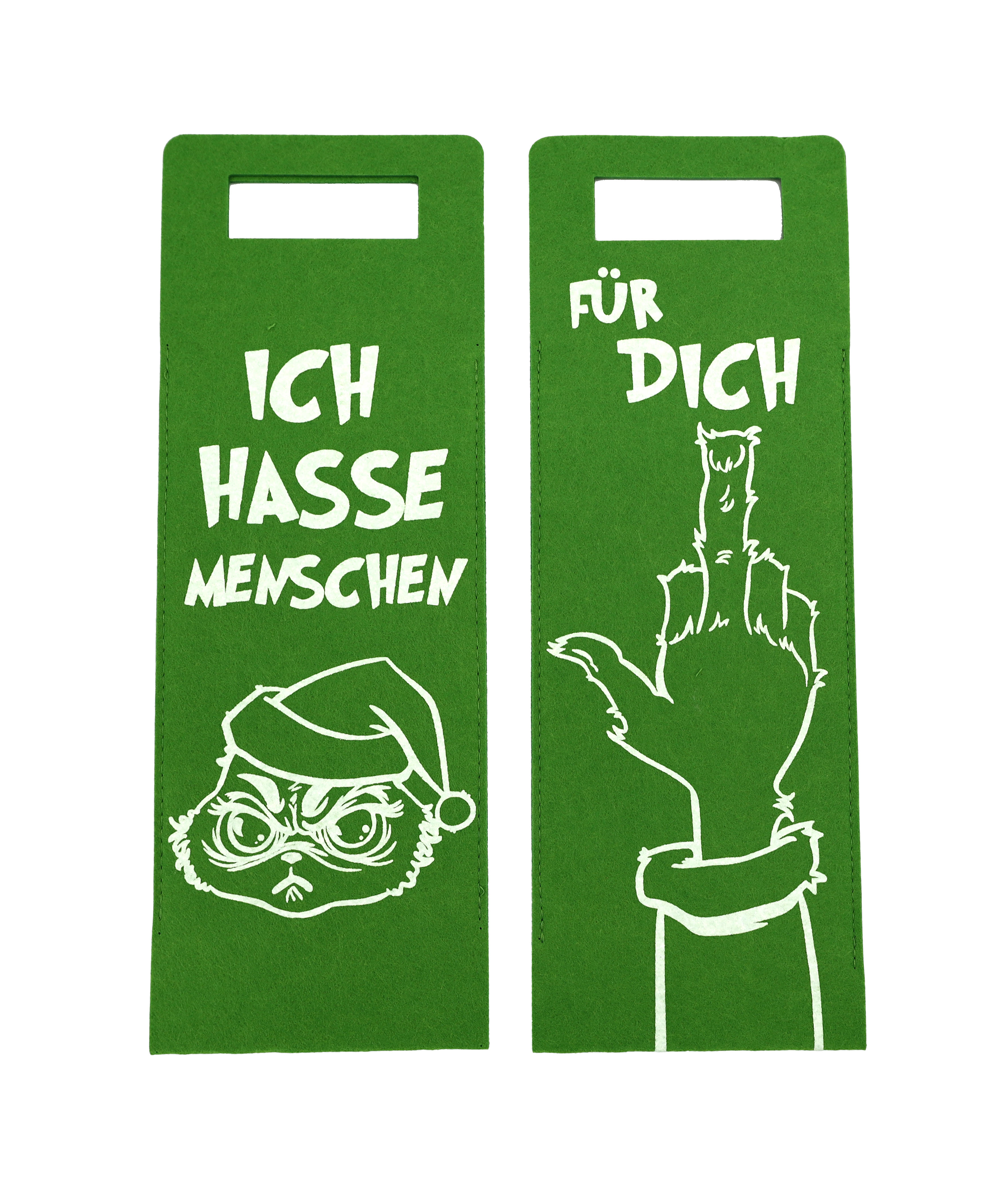 Geschenktasche Flaschentasche Filz "Festtags-Muffel", 41x14,5cm