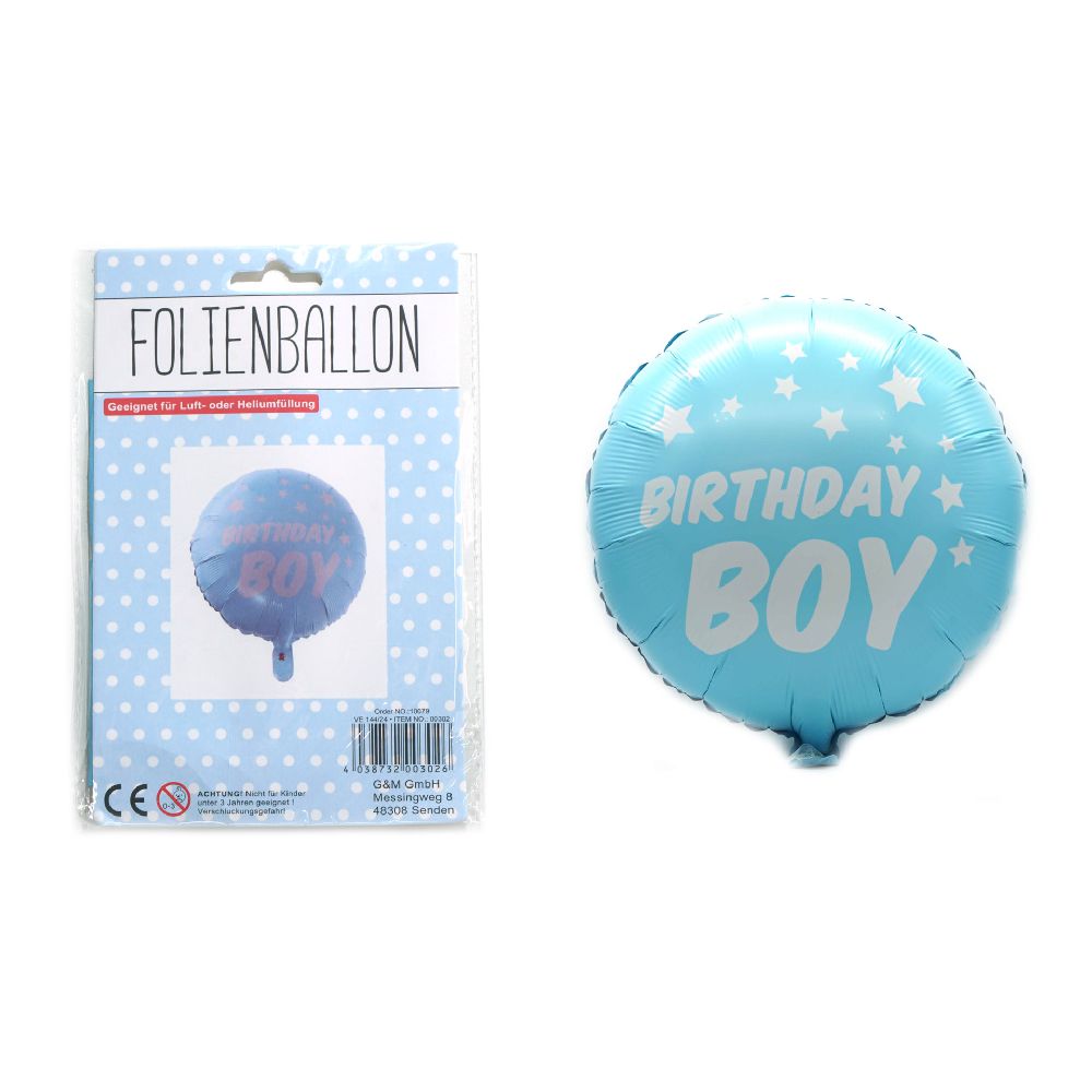 Kinderparty / Babyshower Folienballon "Boy", Refill