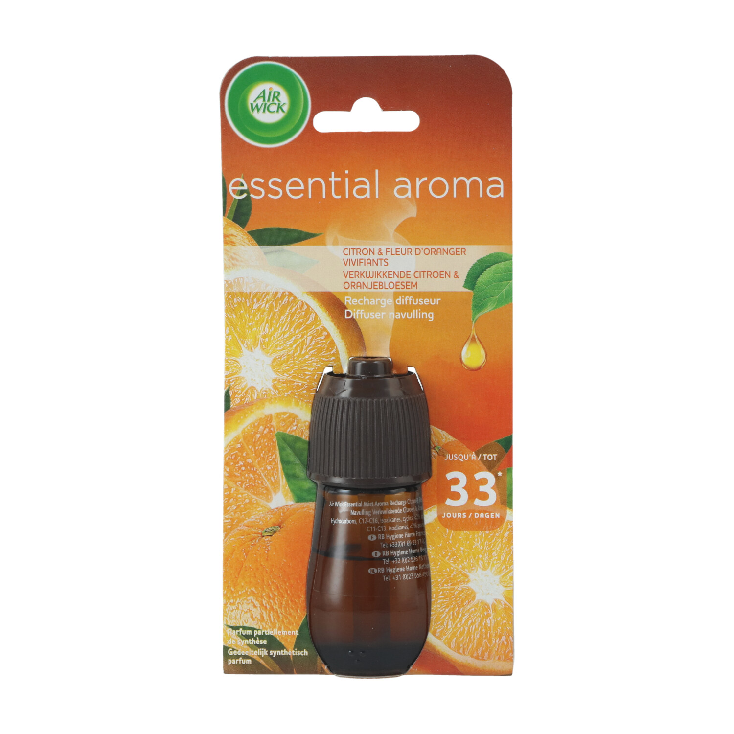Air Wick Automatischer Lufterfrischer Nachfüller 15ml Essential Aroma Oil Lemon & Orange