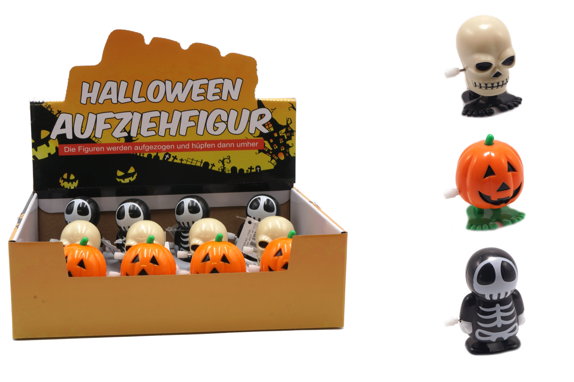 Halloween-Figur "Crazy" 8cm hüpfend, zum aufziehen