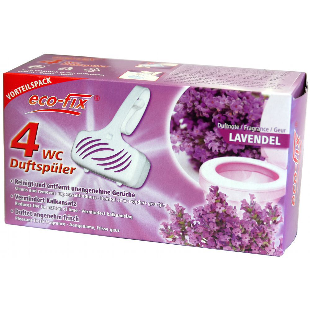 eco-fix 4er WC Duftspüler Lavendel 4x33 g