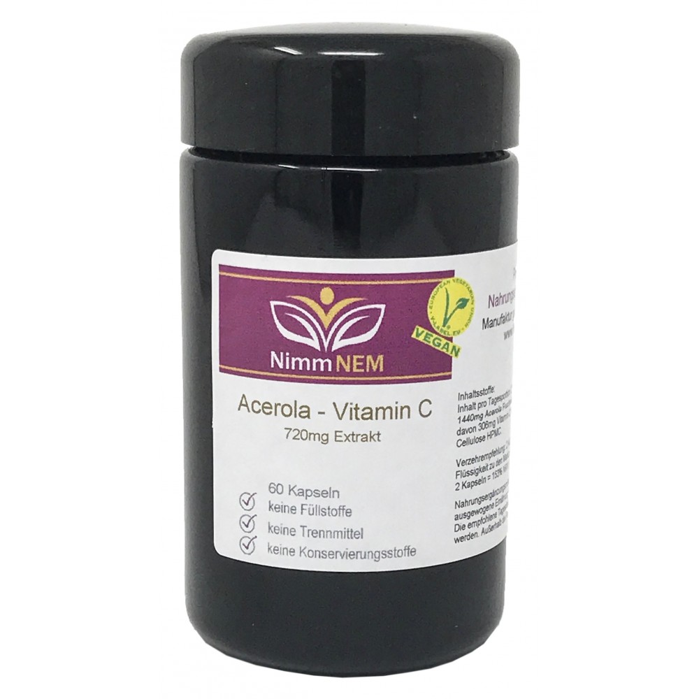 Acerola-Vitamin C / 720mg Extrakt 180 Stück