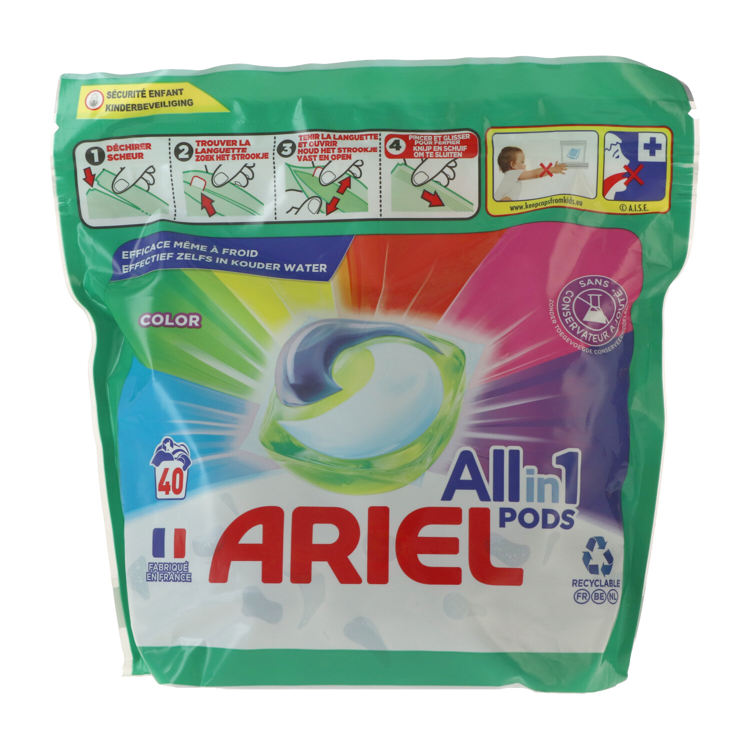 Ariel Waschmittel-Caps 40pcs All in 1 Color