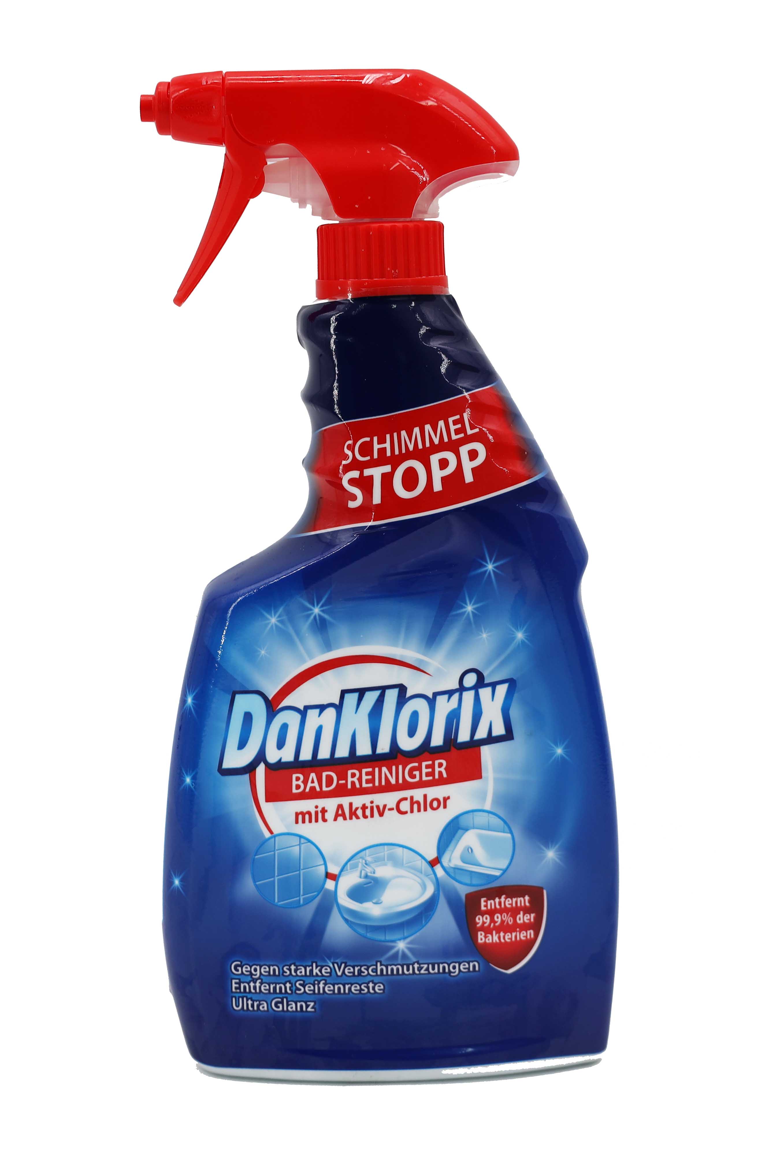 DanKlorix Bad-Reiniger Aktiv-Chlor Schimmel Stopp Spray 750ml