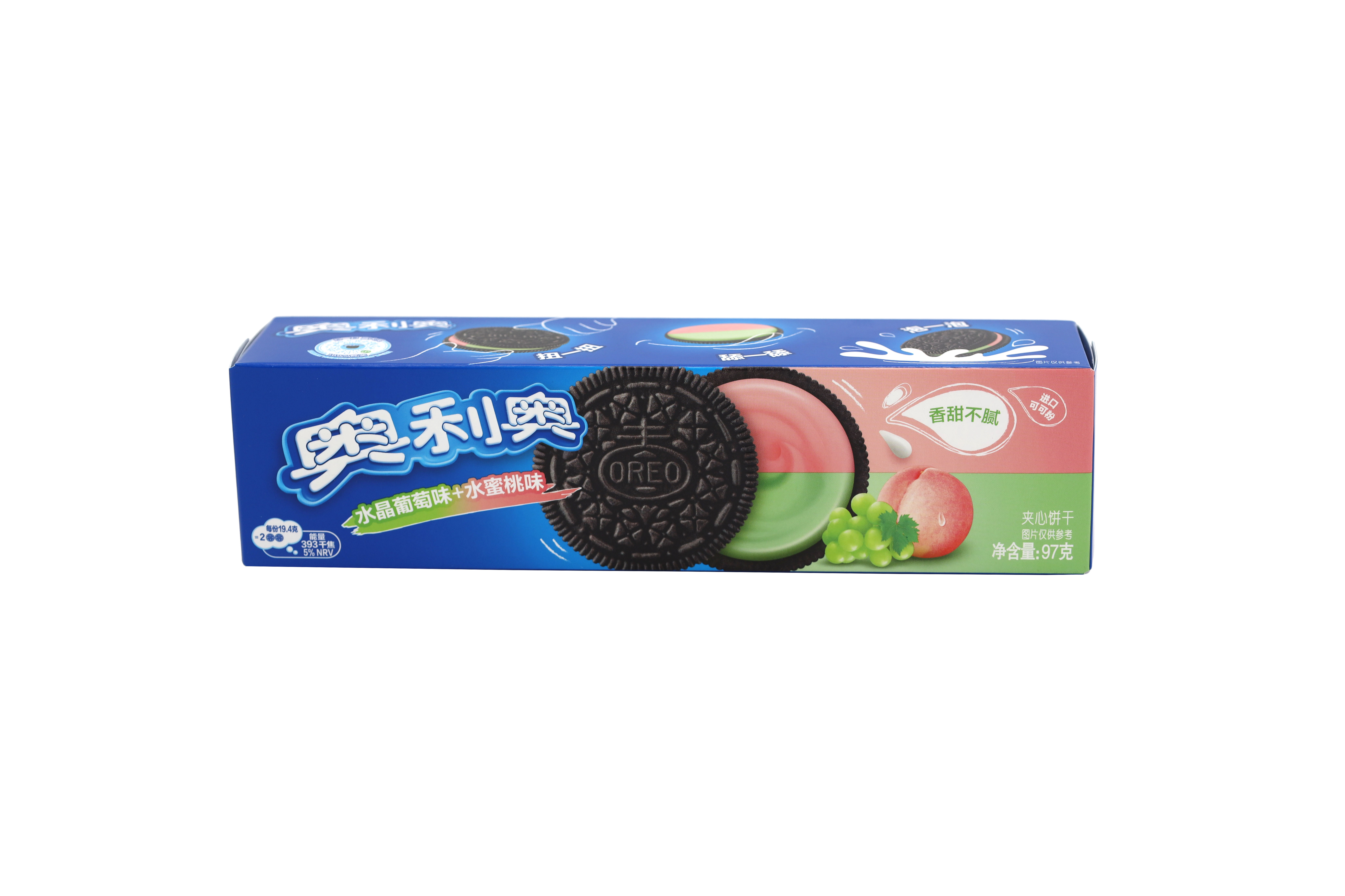 Oreo Double Fruit Cookies Crystal Grape & Peach Asia 97g