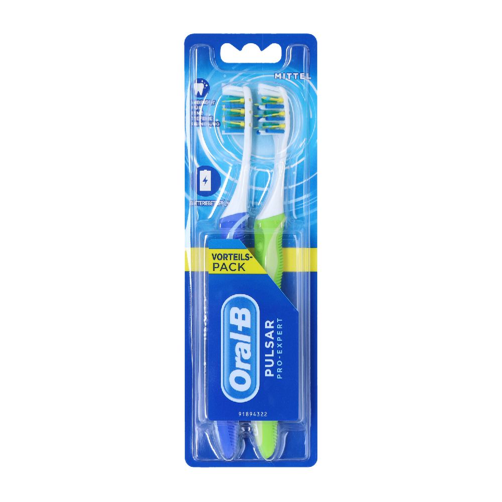 Oral-B Batteriebetriebene Zahnbürste 2Stkück Pro Expert Pulsar Mittel 35