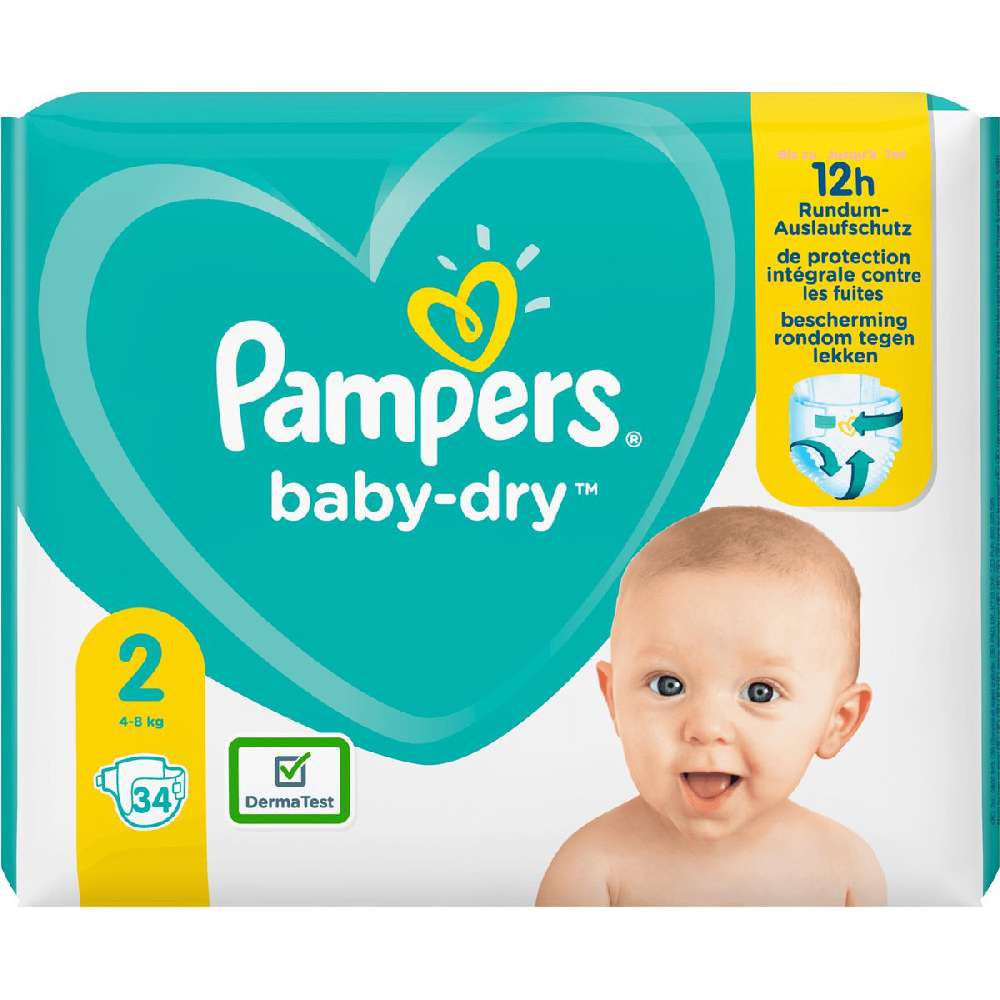 Pampers Baby Dry 34Stück Größe 2 (4-8kg)