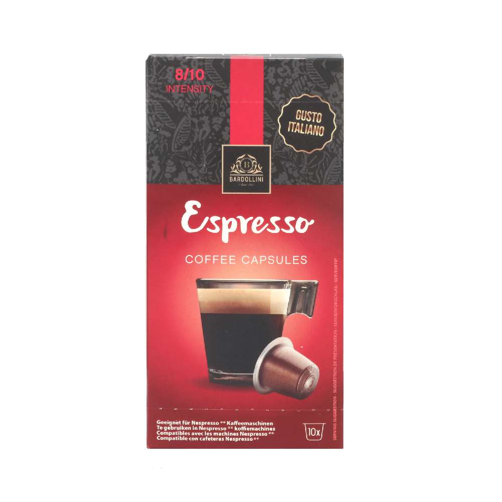 *Bardollini Kaffee 10Sück Kapseln Espresso- 8/10 Intensity