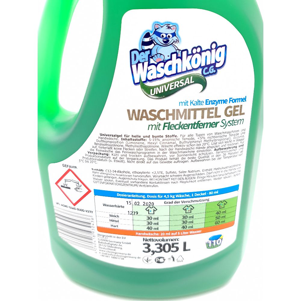 Waschkönig Gel [Super Konzentrat] 110WL 3,305L Universal