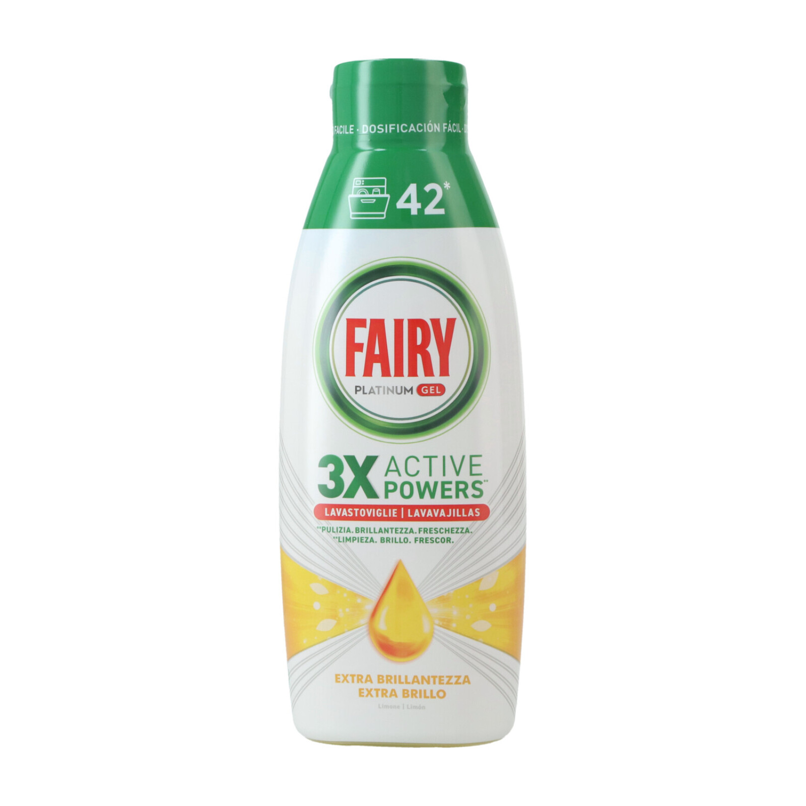 Fairy Spülmittel Gel Platinum Extra Shine Lemon 42WL 840ml