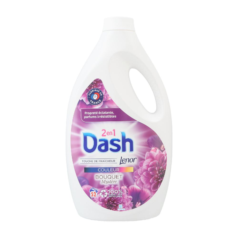 Dash ( Lenor ) Flüssigwaschmittel 2,60Liter 2in1 Colour Amethyst Blütentraum Touch Of Lenor 52WL