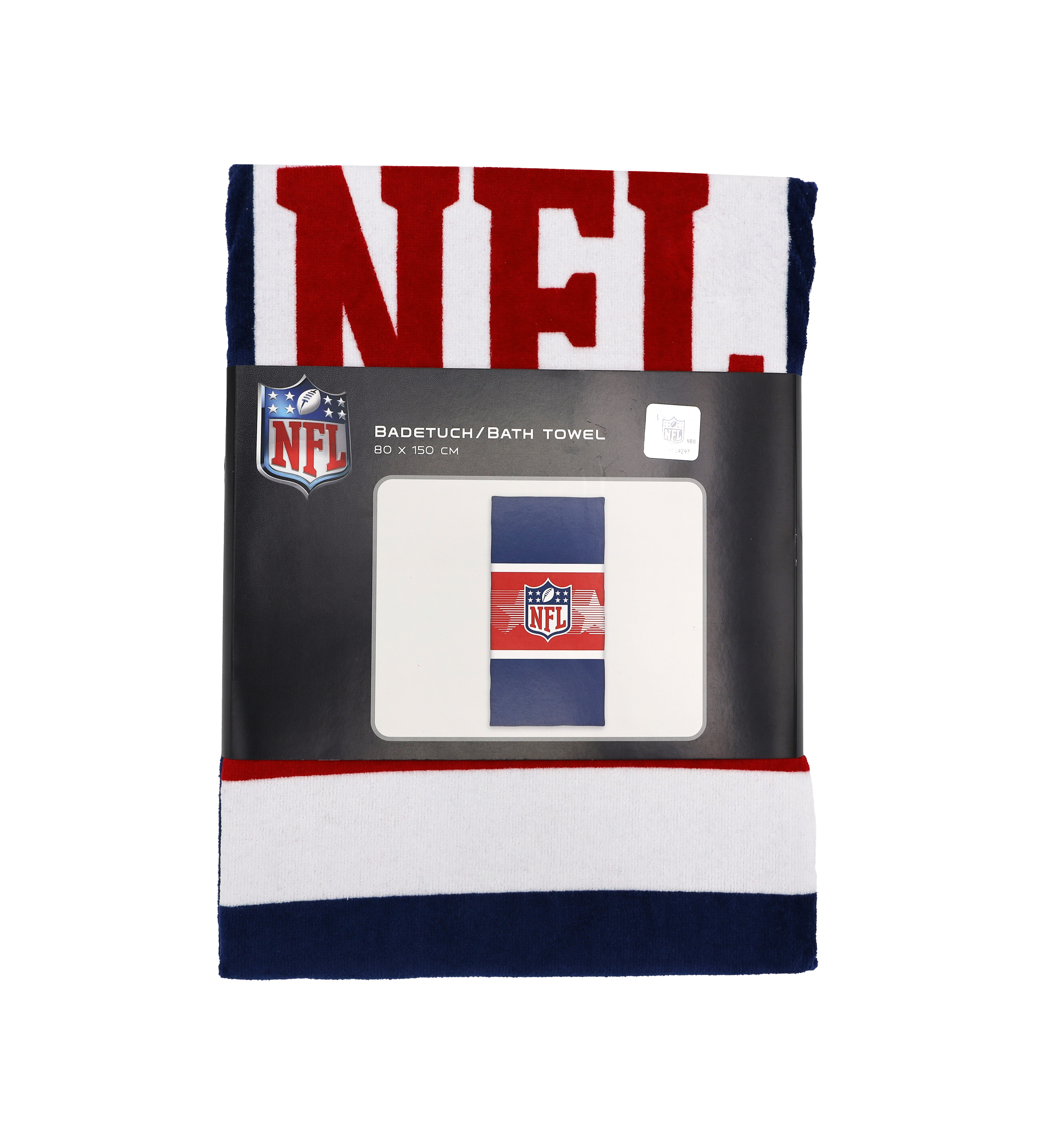 Herding NFL Badetuch 80 x 150cm Blau/Rot