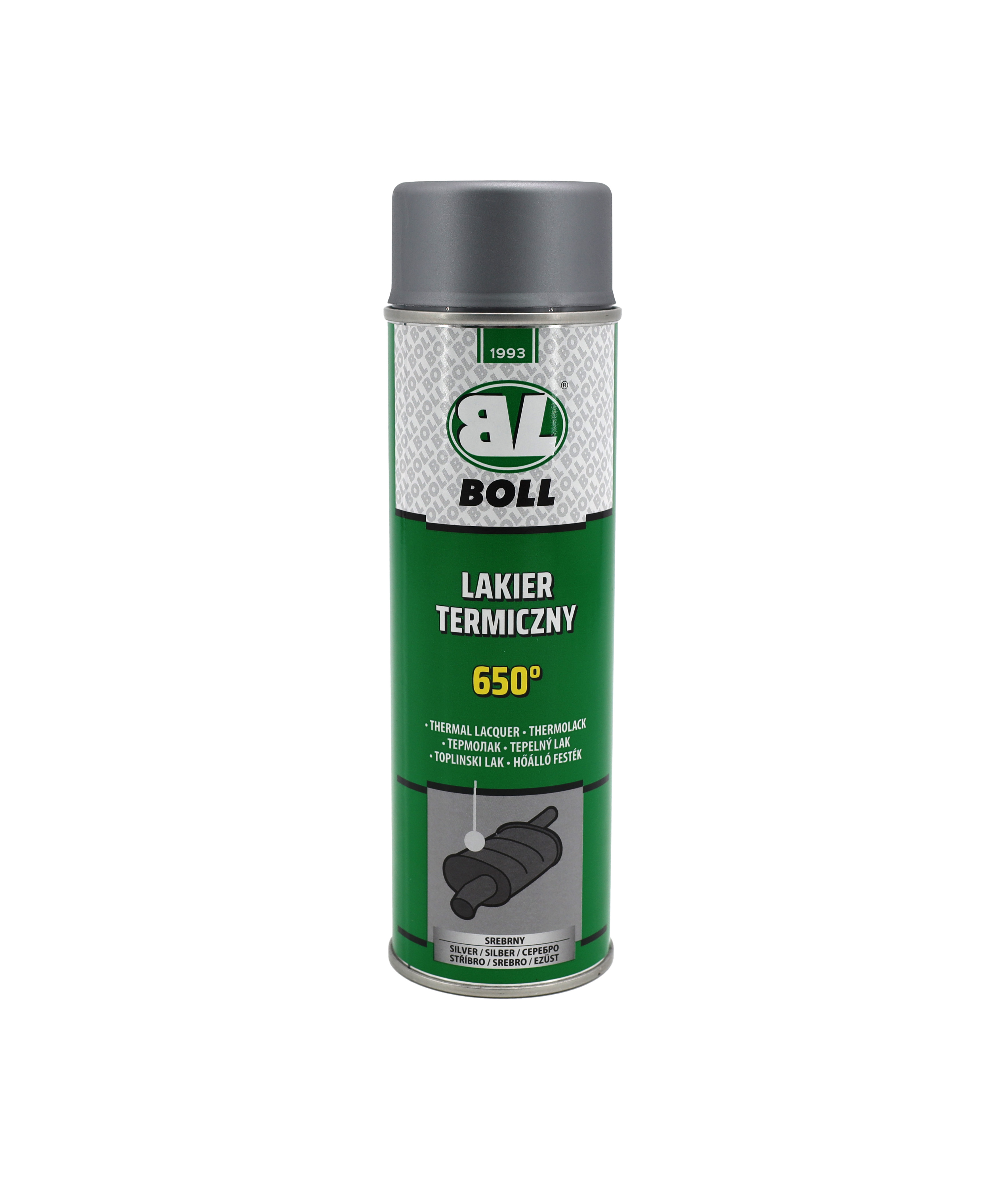 BOLL 001018 Hitzebeständiger Lack Spray 650°C SILBER 500ml