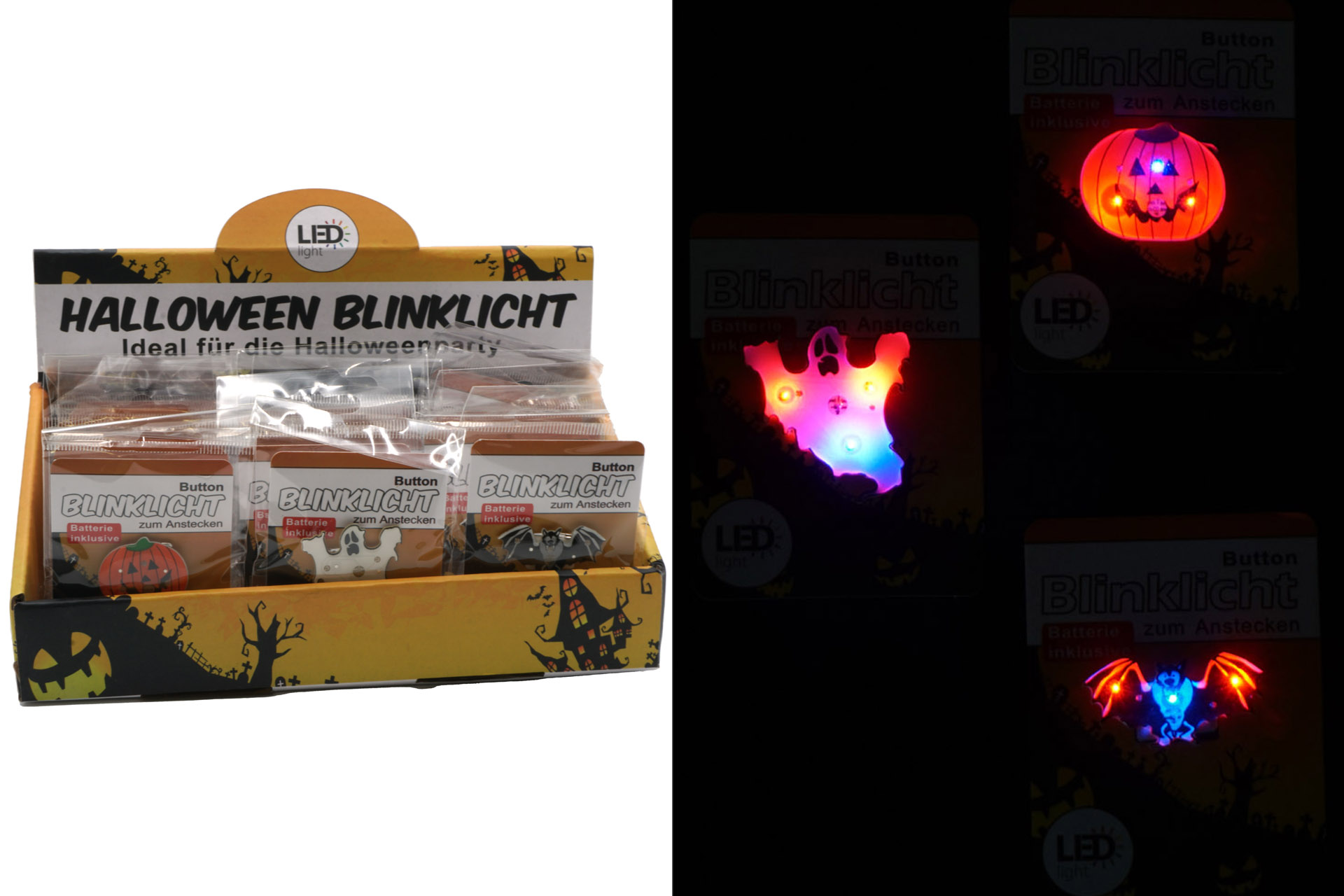 LED Blinki Blinklicht Halloween