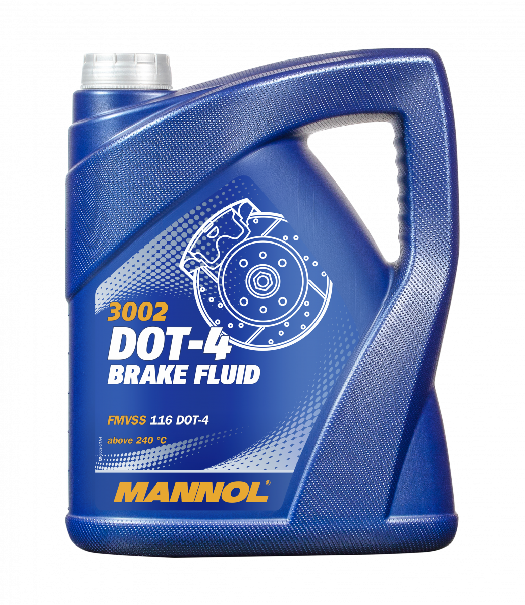 MANNOL Brake Fluid DOT-4 Bremsflüssigkeit SAE J 1703/ ISO 4925 5 Liter