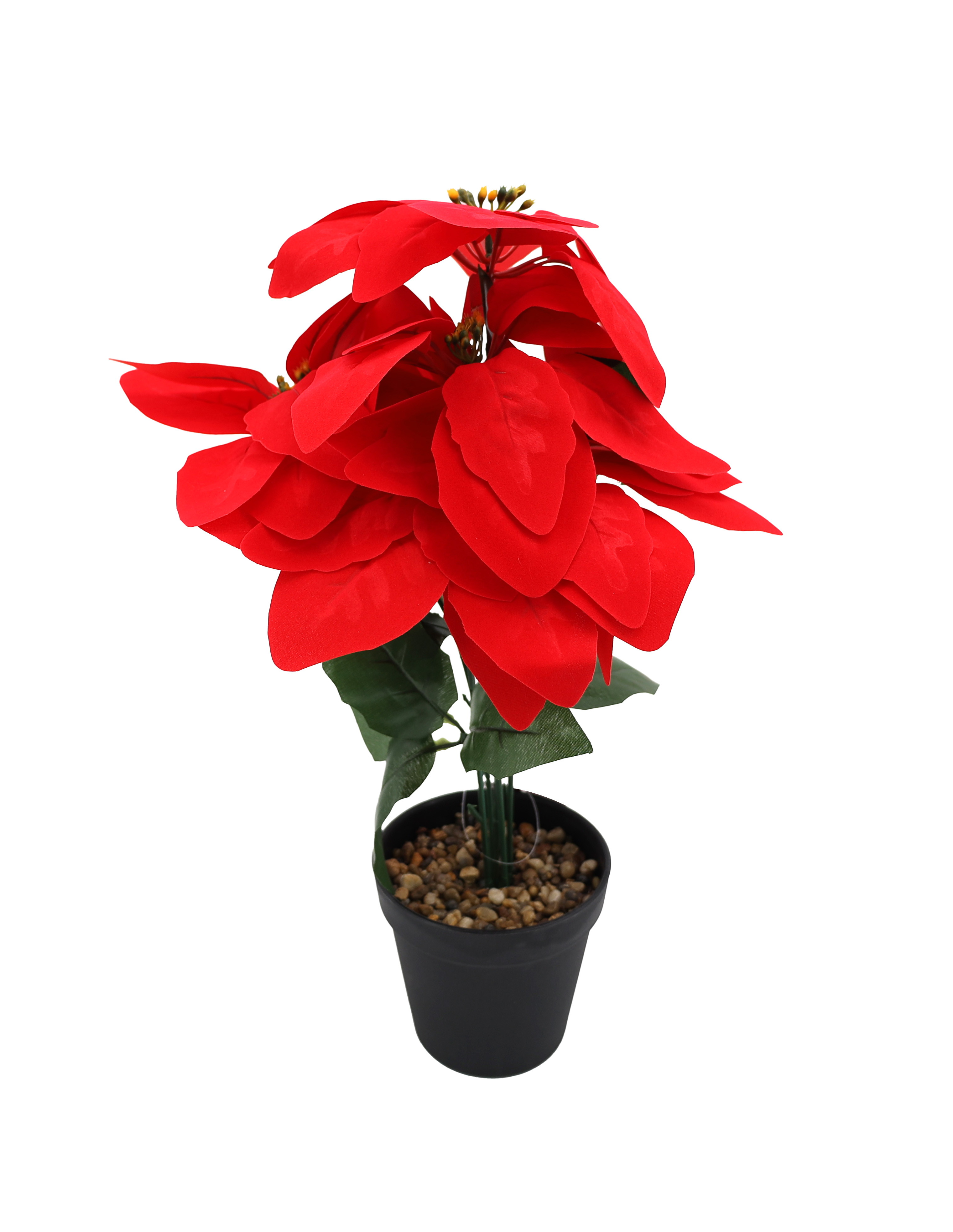 Weihnachtsstern Blume künstlich 35cm Rot