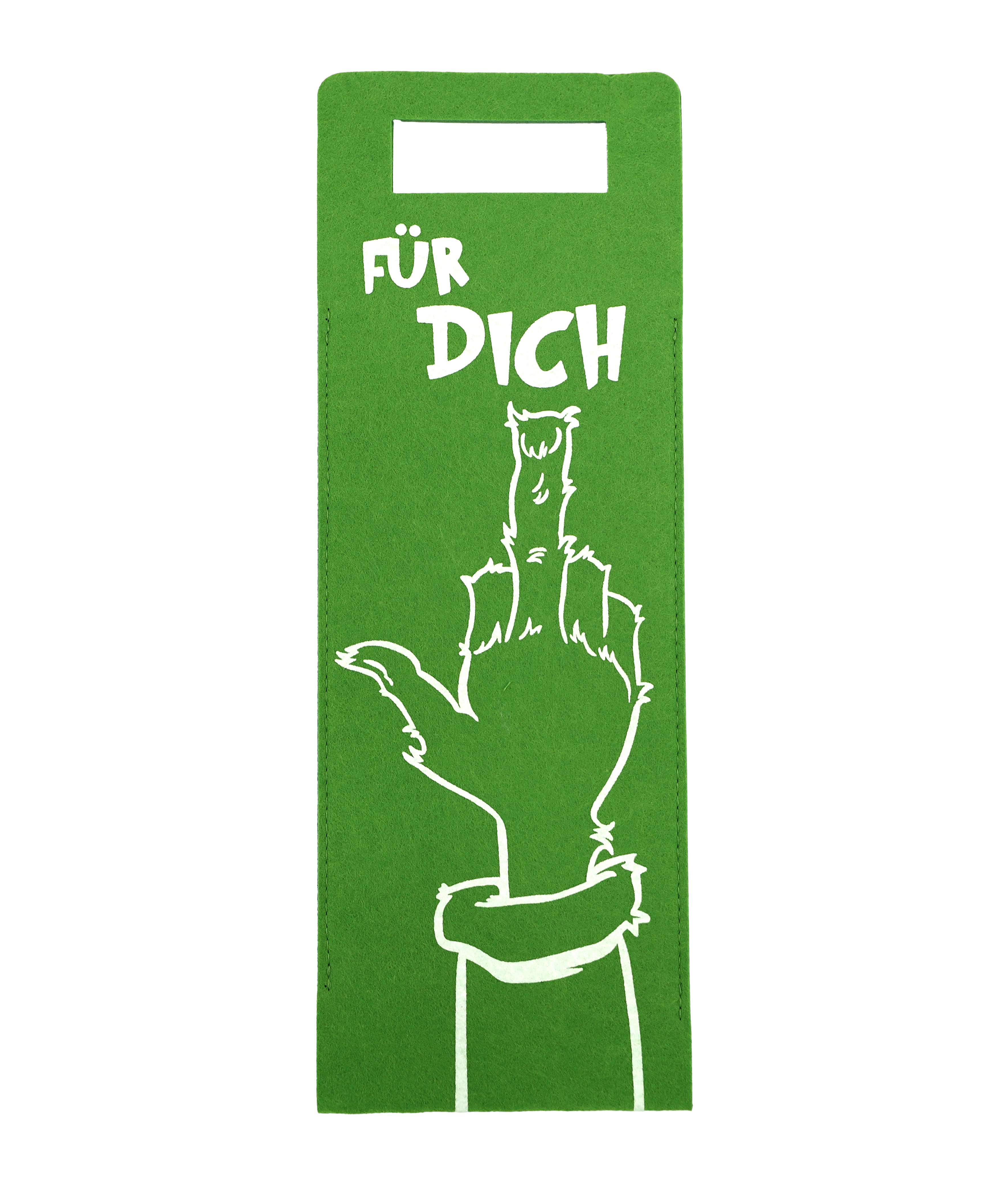 Geschenktasche Flaschentasche Filz "Festtags-Muffel", 41x14,5cm