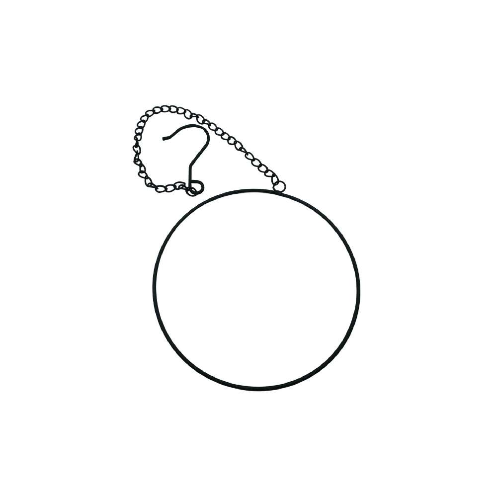 Dekoration Metall "Ring mit Kette und Haken" zum hängen, 20cm