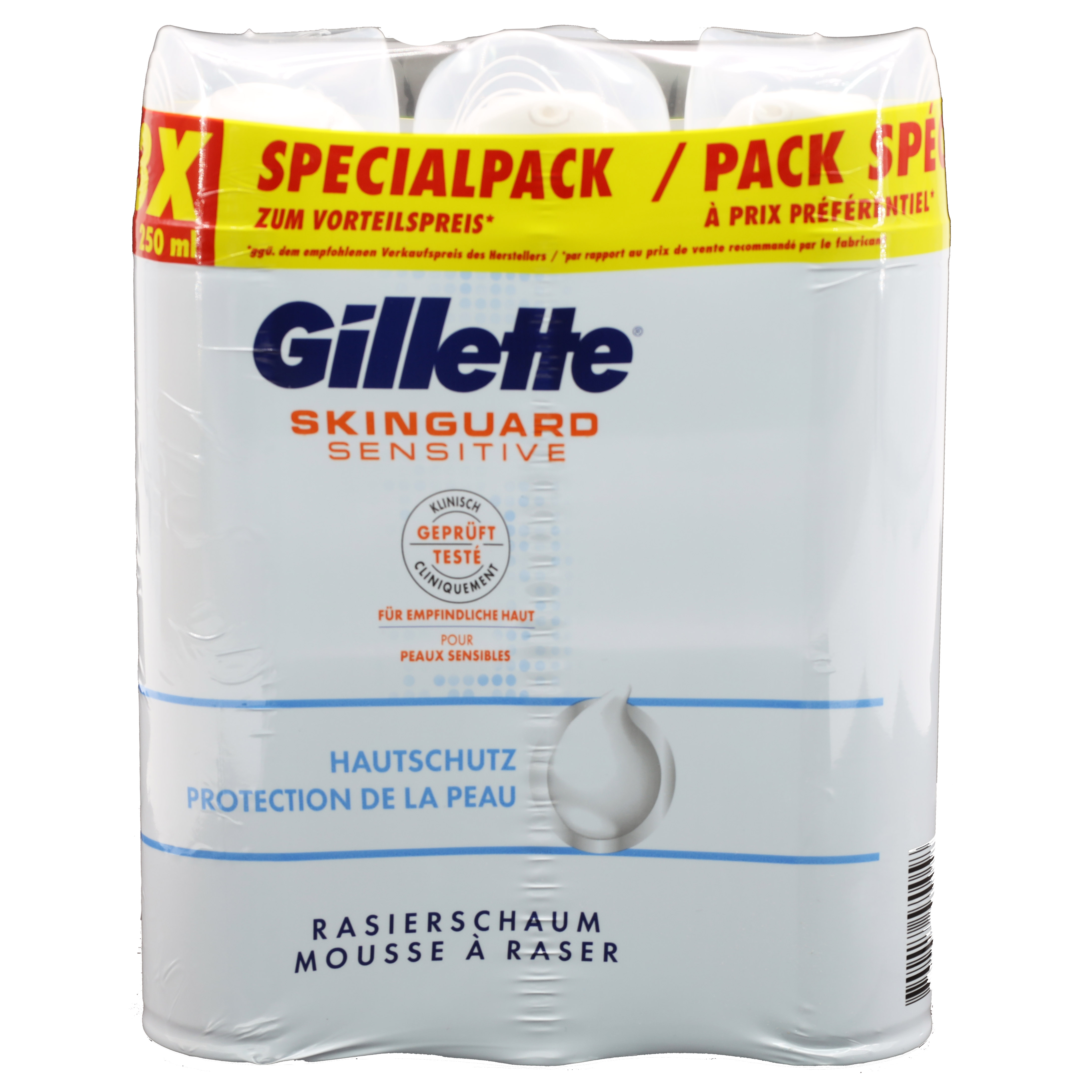 Gillette Rasierschaum 3x250ml Skinguard Sensitive