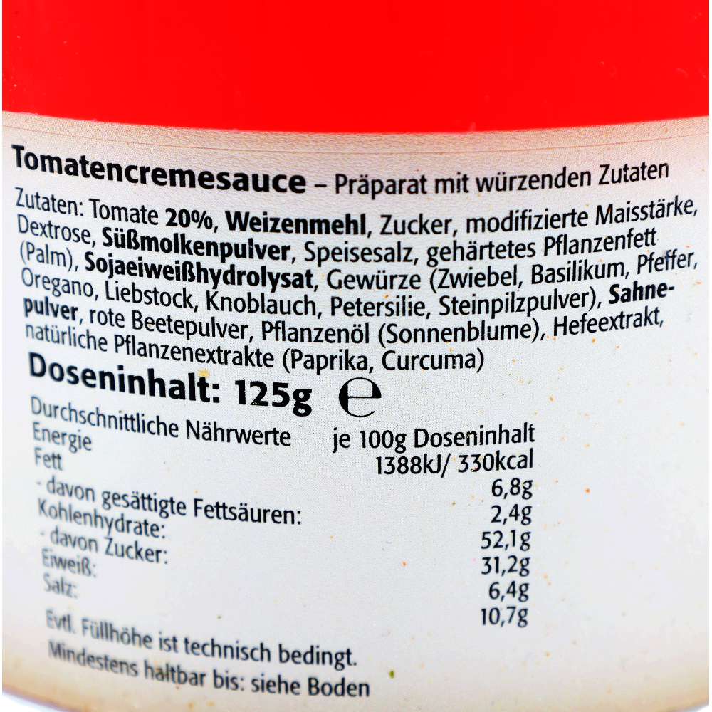 *Würziga Tomatencremesauce 125g PET Becher