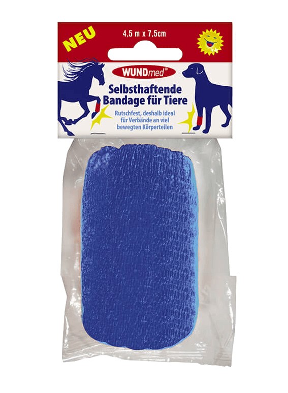 Wundmed BANDAGE f.Tiere selbsthaftend 7,5 cmx4,5 m farb.s.