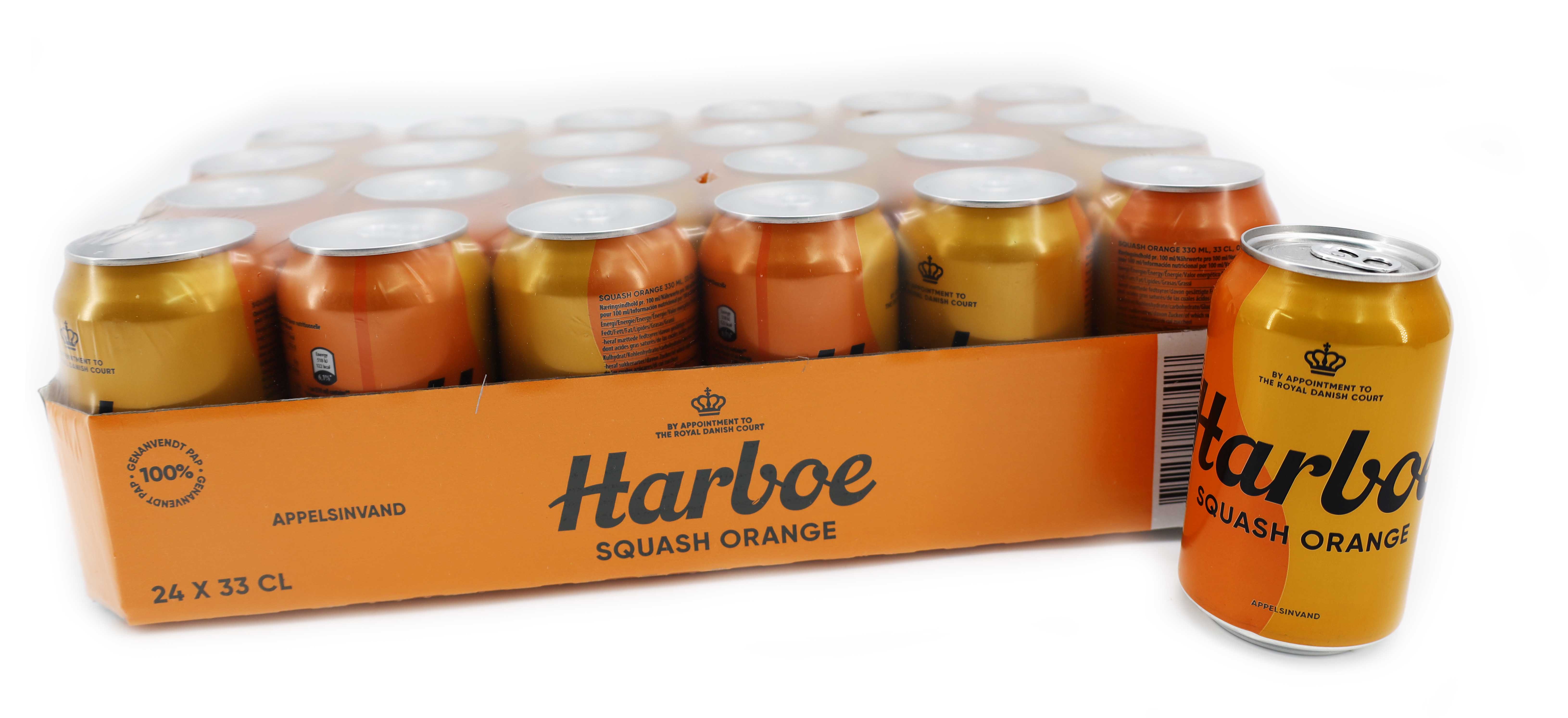 Harboe Squash Orange 24x330ml Can