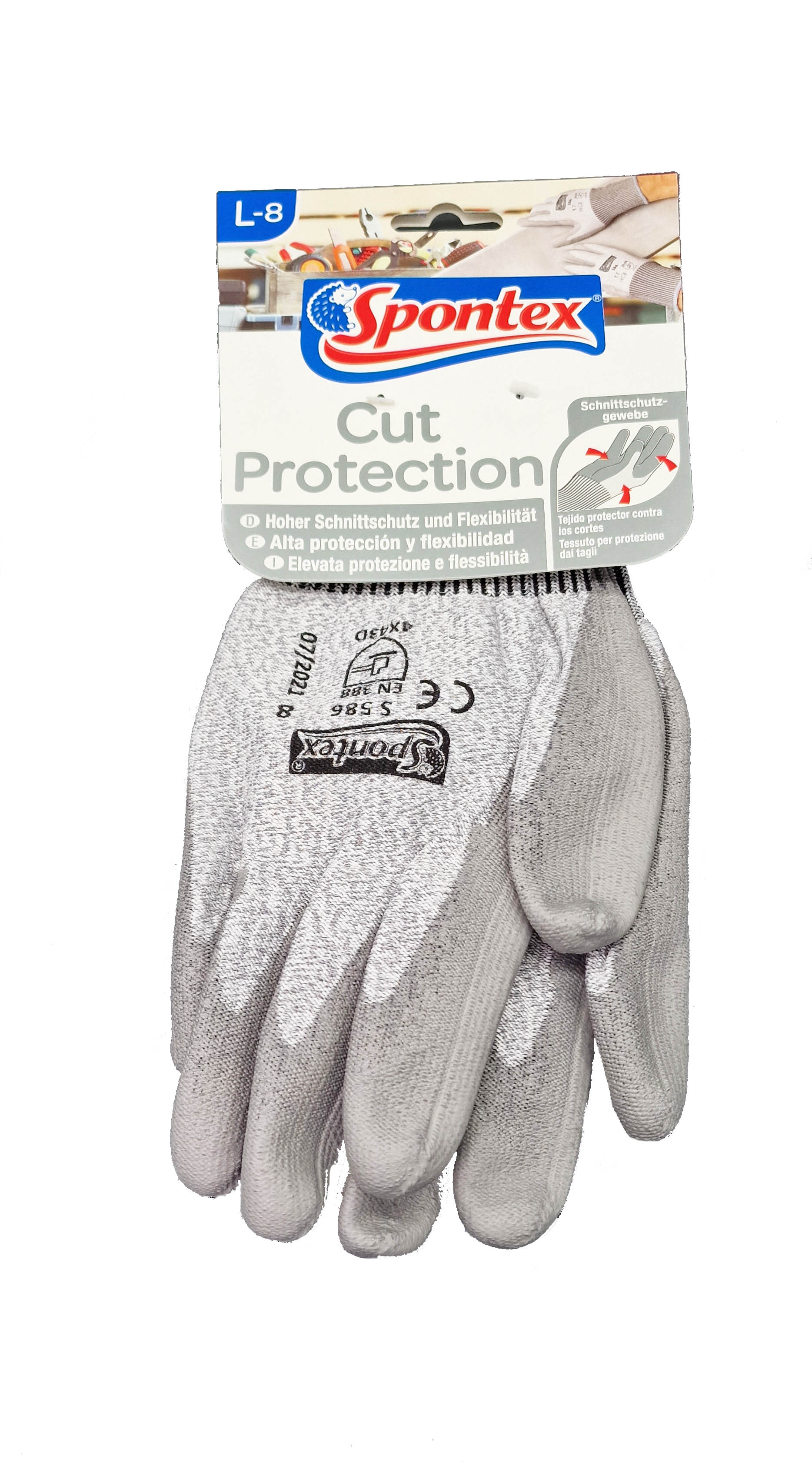 Spontex Schutzhandschuh Cut Protection Gr. 8