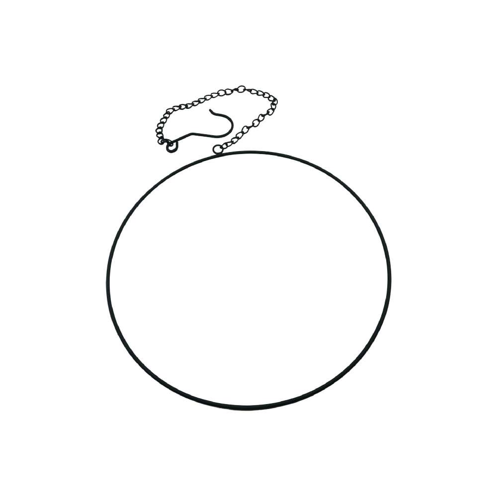 Dekoration Metall "Ring mit Kette und Haken" zum hängen, 35cm