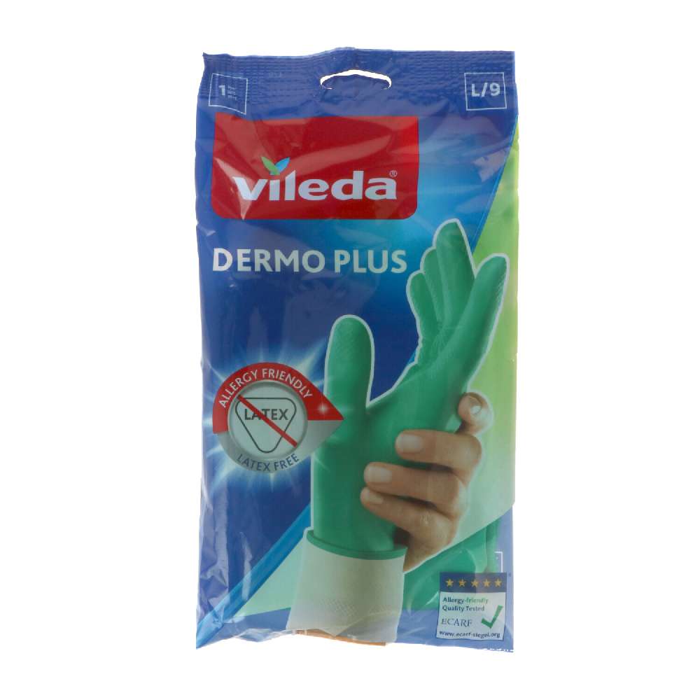 *Vileda Reinigungszubehör 1pcs Gloves Dermo Plus Size L