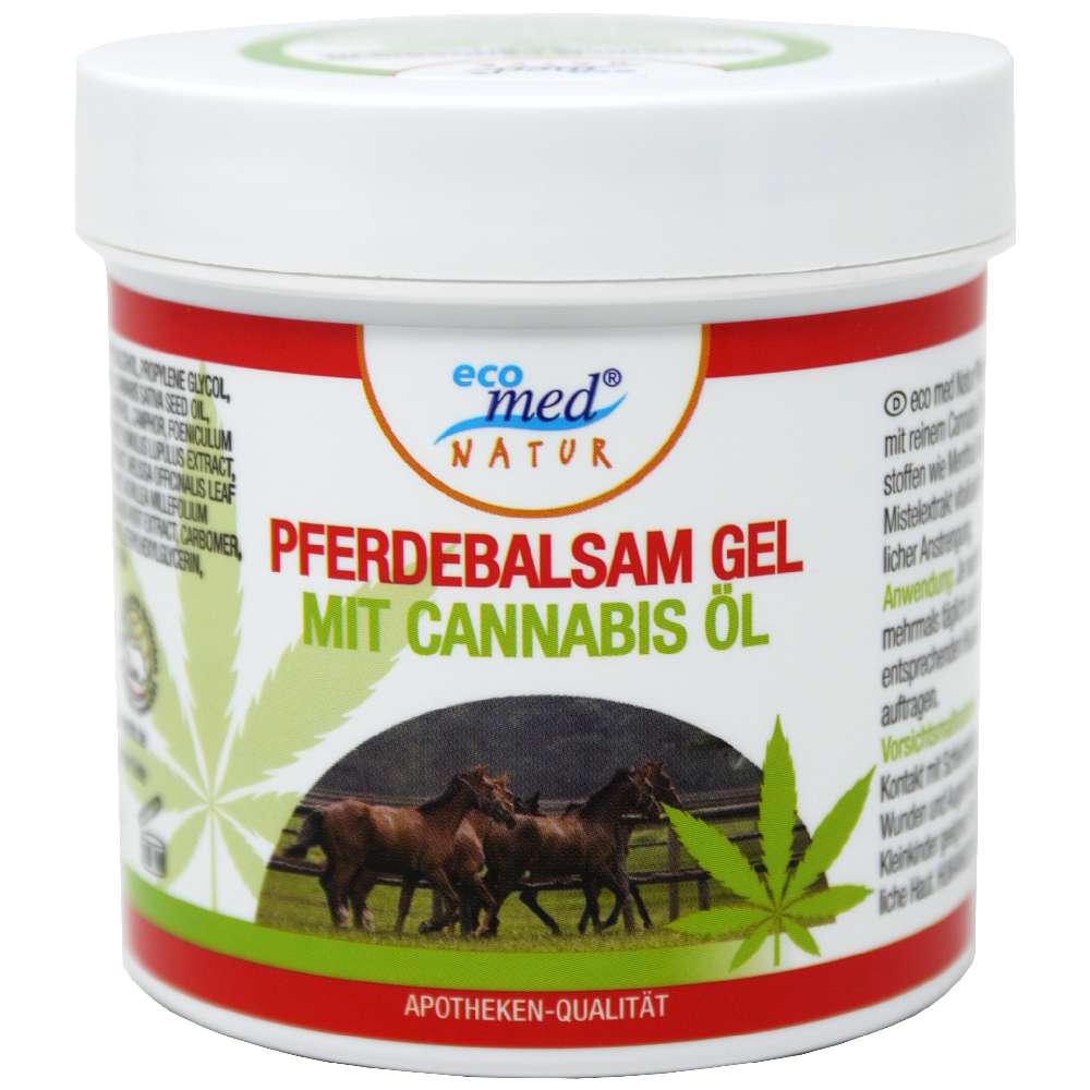 eco med Natur Pferdebalsam Gel mit Cannabis Öl 250 ml
