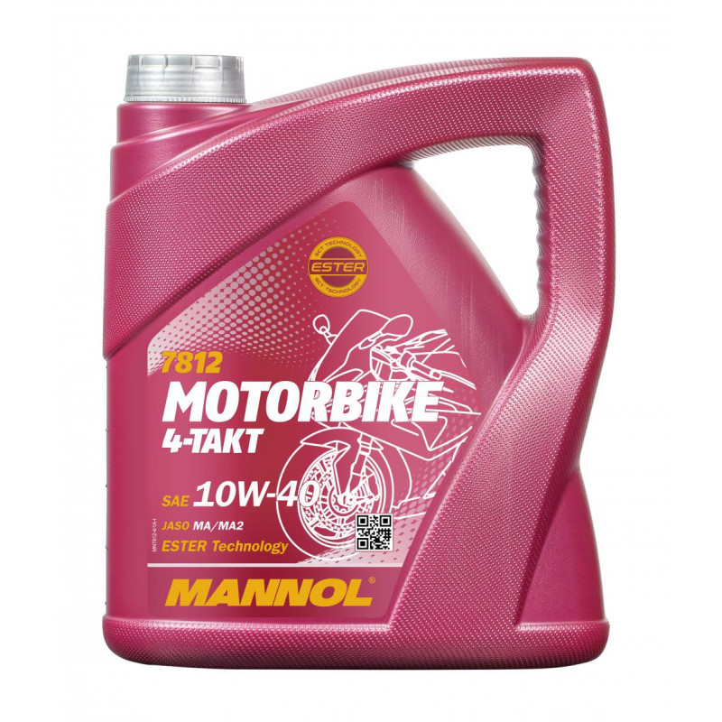 MANNOL 7812 Motorbike 4-Takt synthetisches Ester 10W-40 Motorrad Motoröl 4l