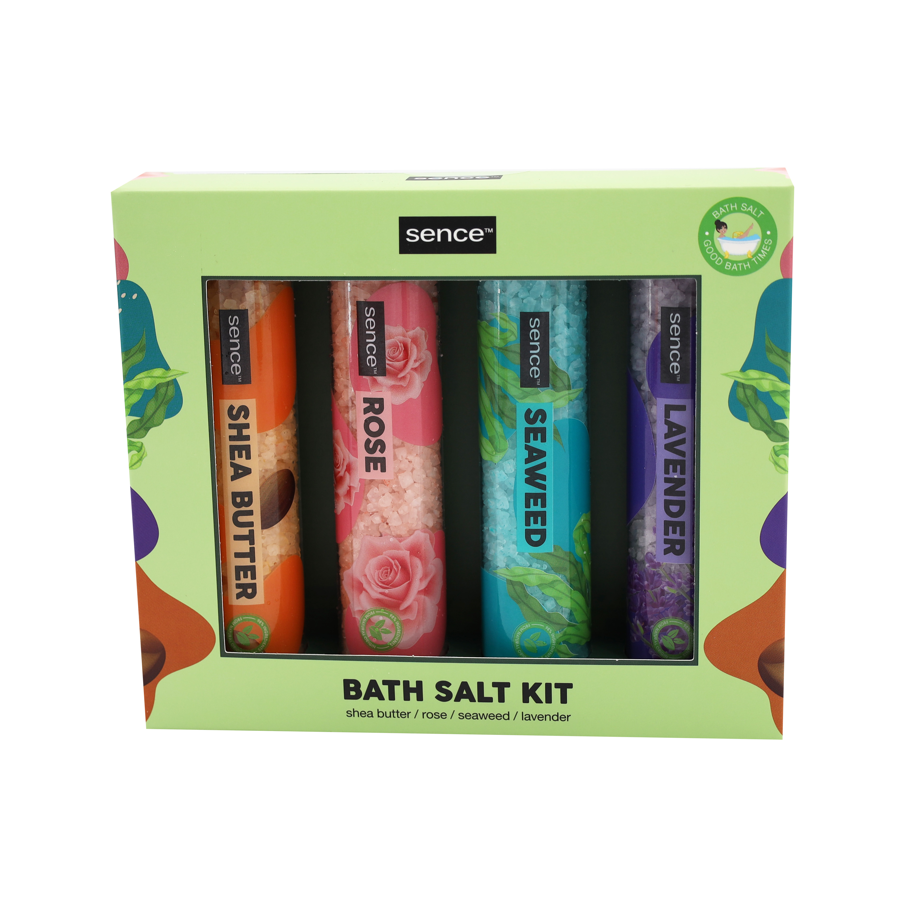 Sence Collection Geschenk-Set 4pcs Badesalz 4 x 75g Planet Love