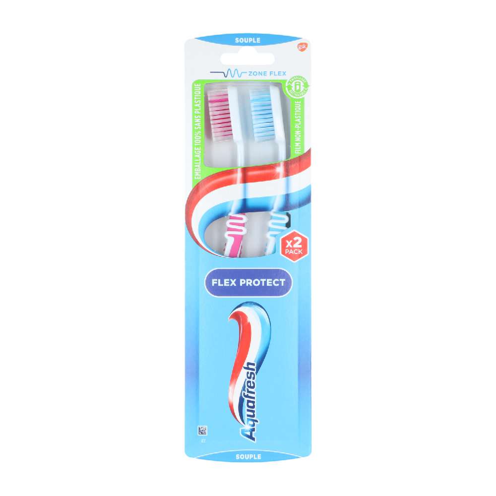 Aquafresh Flex Protect Zahnbürste 2Stk Weich