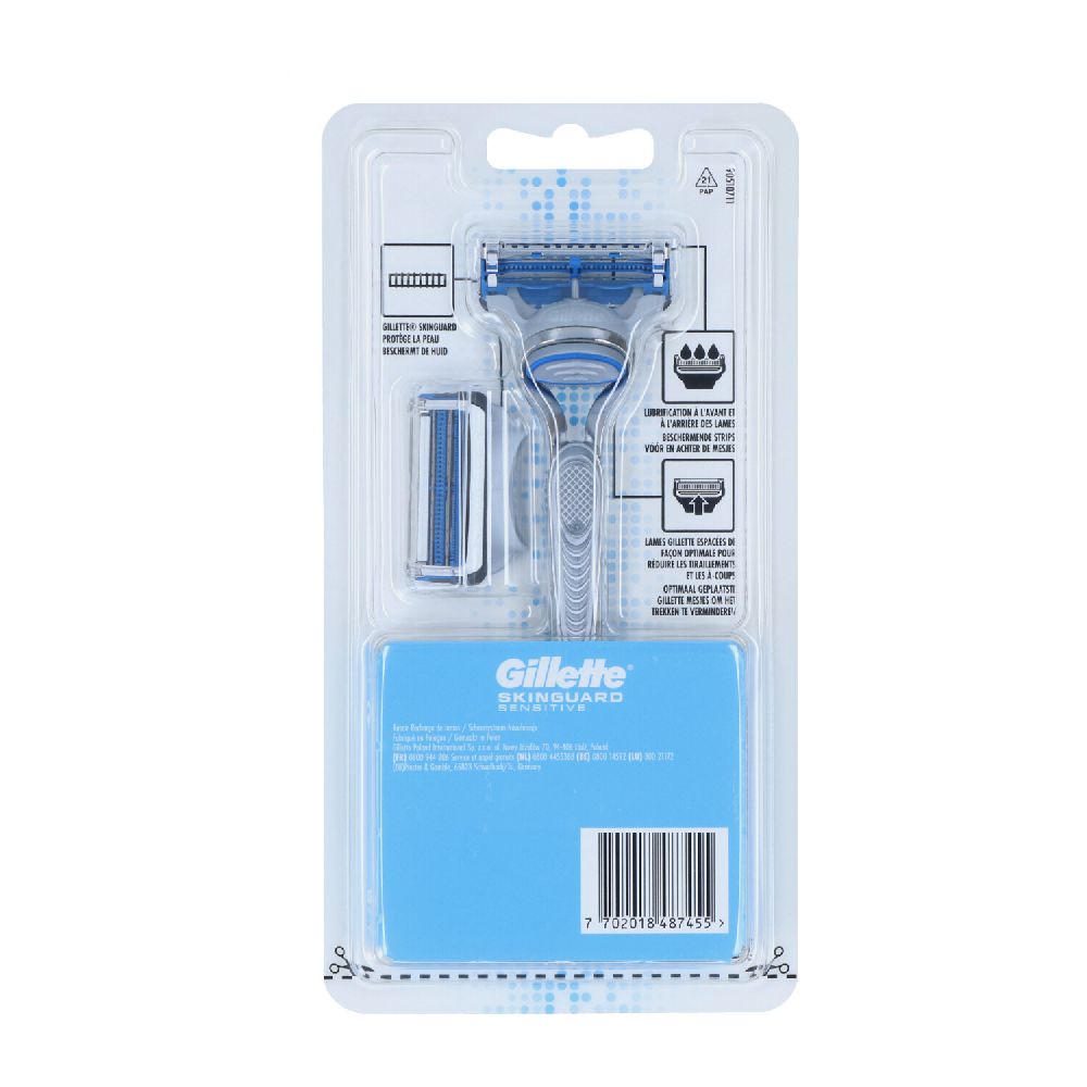 Gillette Skinguard Sensitive Razor + 1 Nachfüllklinge