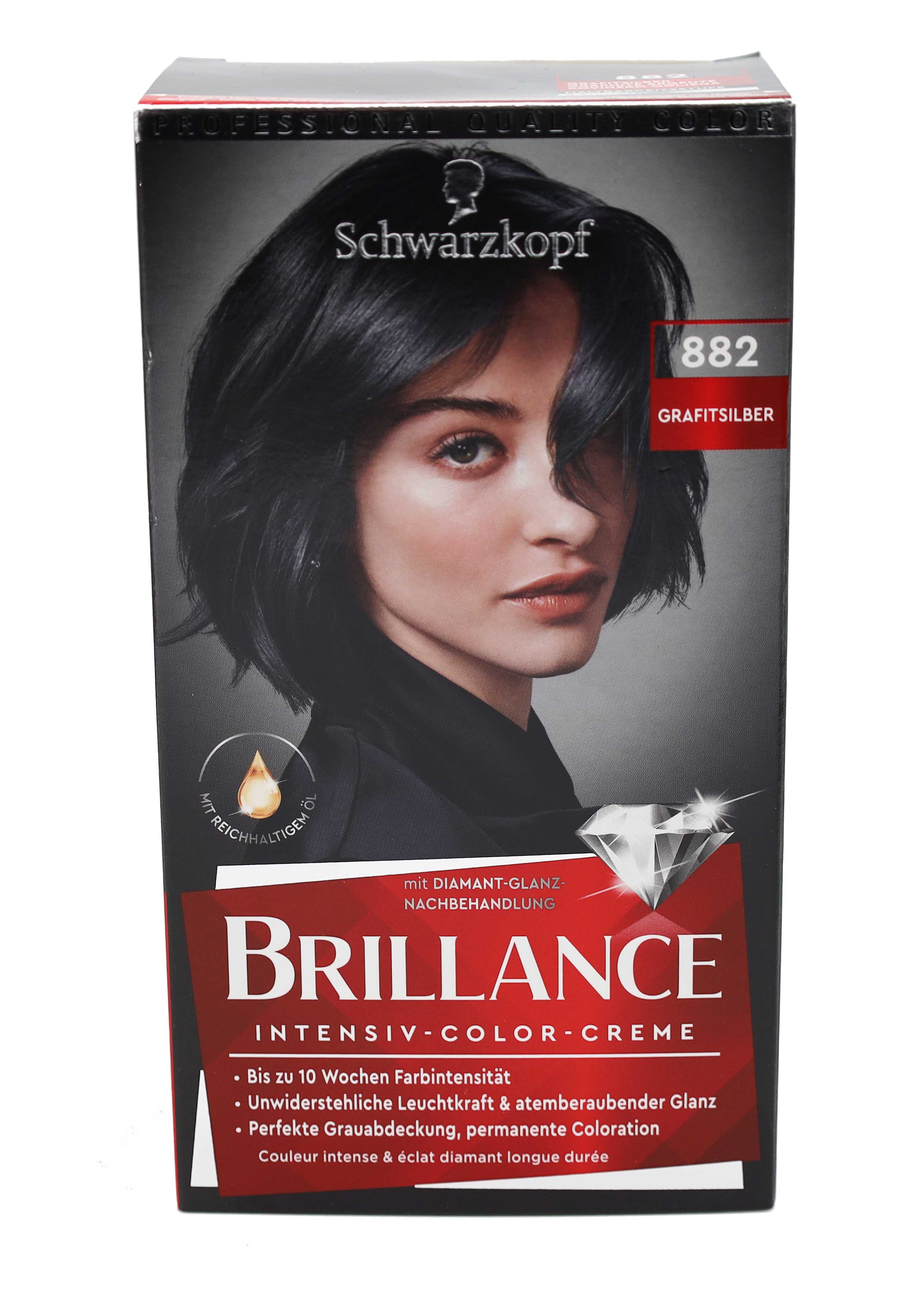 Schwarzkopf Brillance Haarfarbe 882 Grafitsilber
