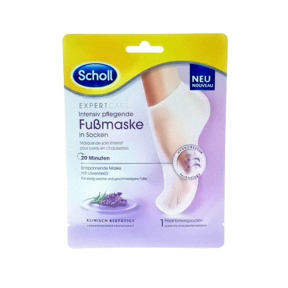 Scholl ExpertCare Intensiv pflegende Fußmaske in Socken mit Lavendelöl