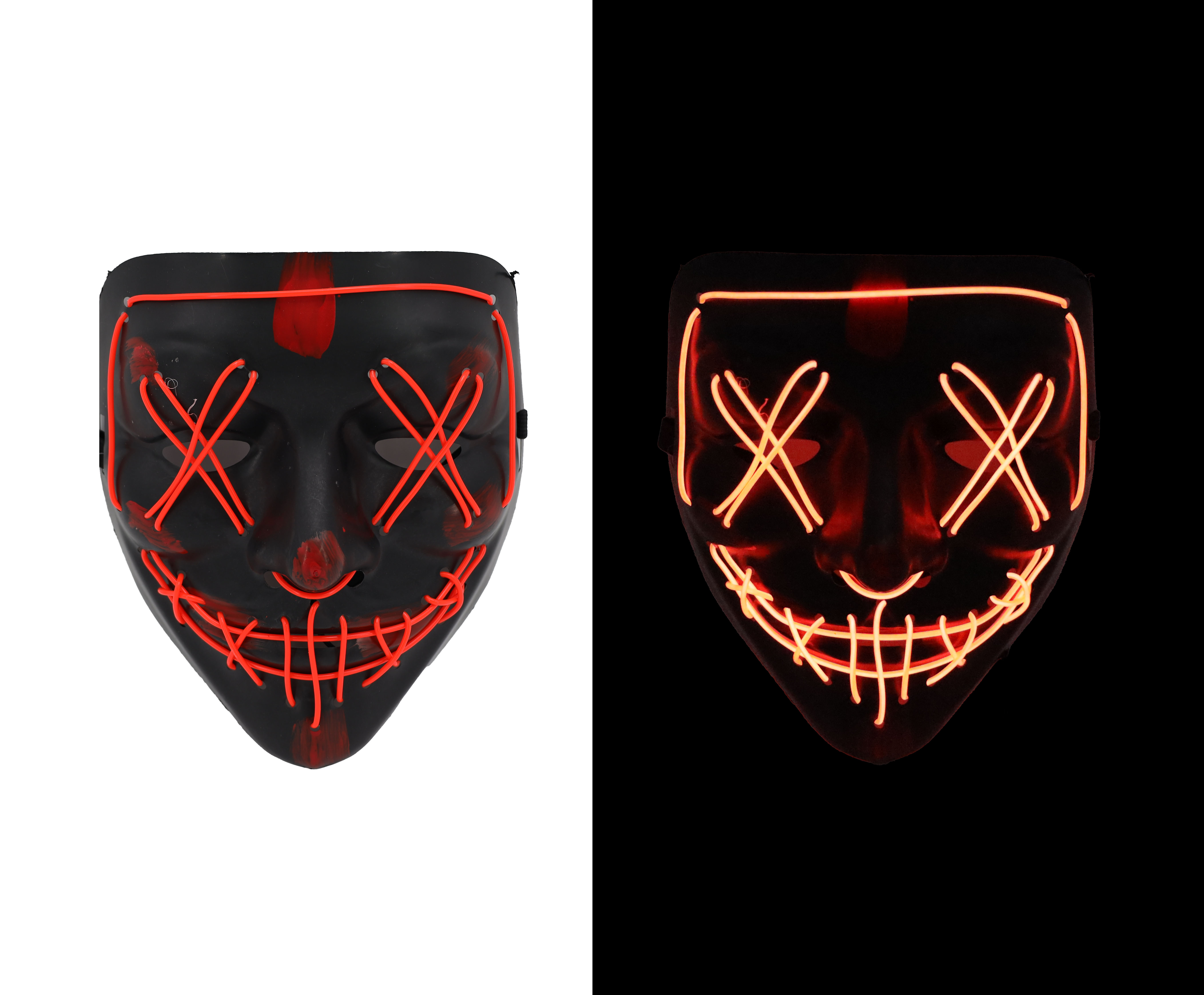 LED Halloween Maske "XX Men", 21x17cm