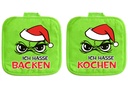 Topflappen "Festtags-Muffel", 2 Designs