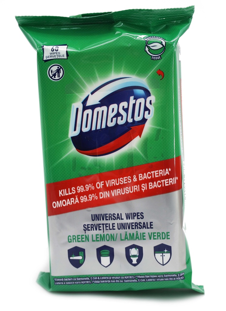 Domestos Mehrzwecktücher 60Stück Green Lemon