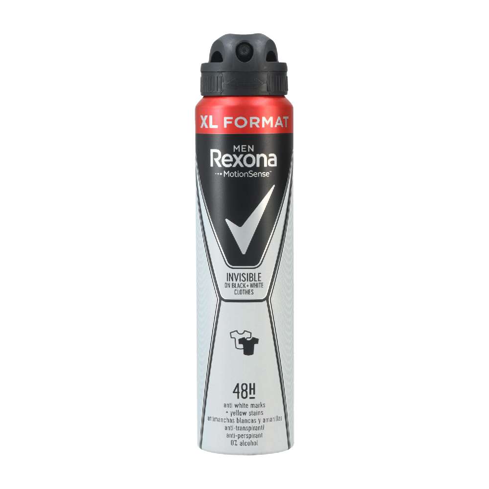 Rexona Invisible Black & White XL Deospray 250ml Für Männer 