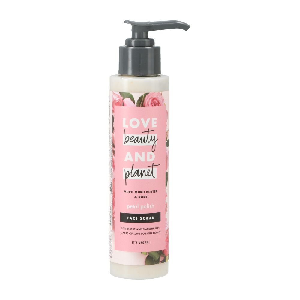 Love Beauty and Planet Gesichtspeeling 125ml mit Muru Muru Butter&Rose