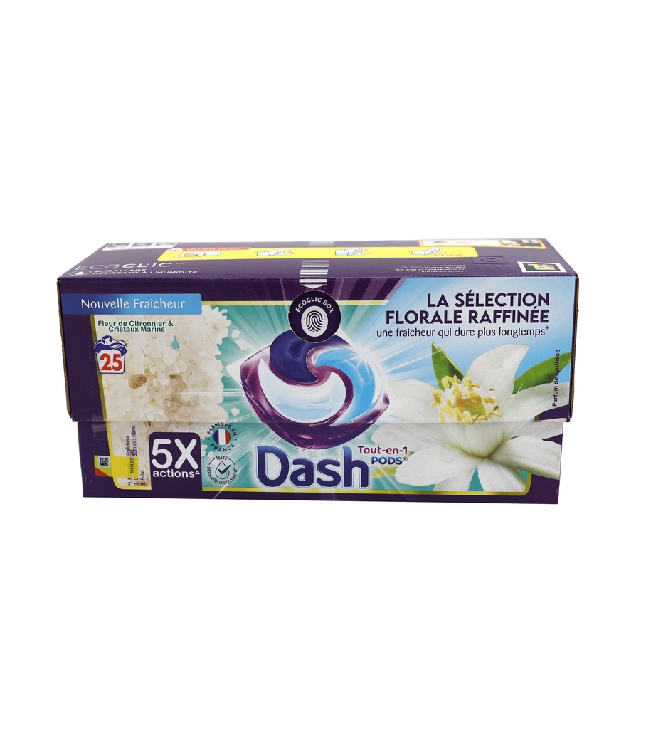 Dash =(Lenor) All-in-1 Waschmittel PODS Limettenblüte & Meersalz 25WL