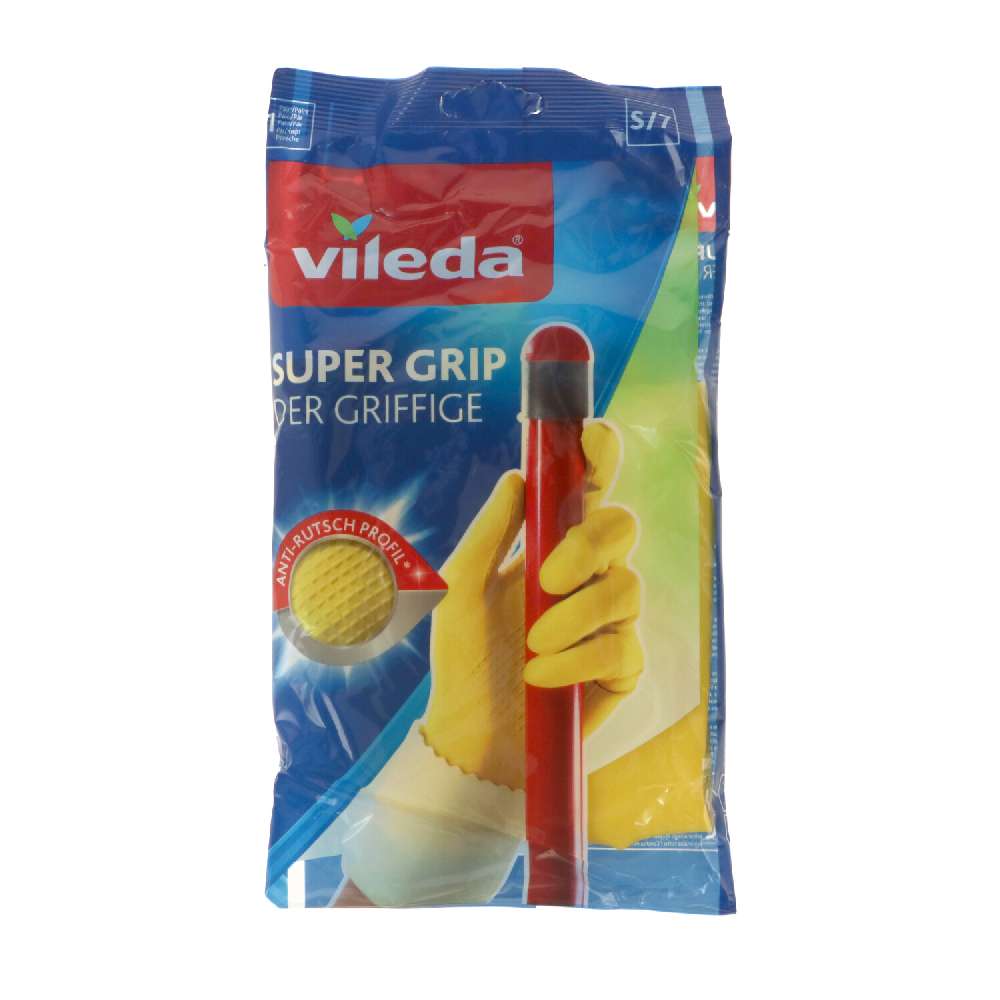 Vileda Reinigungszubehör 1pcs Gloves Super Grip Size S