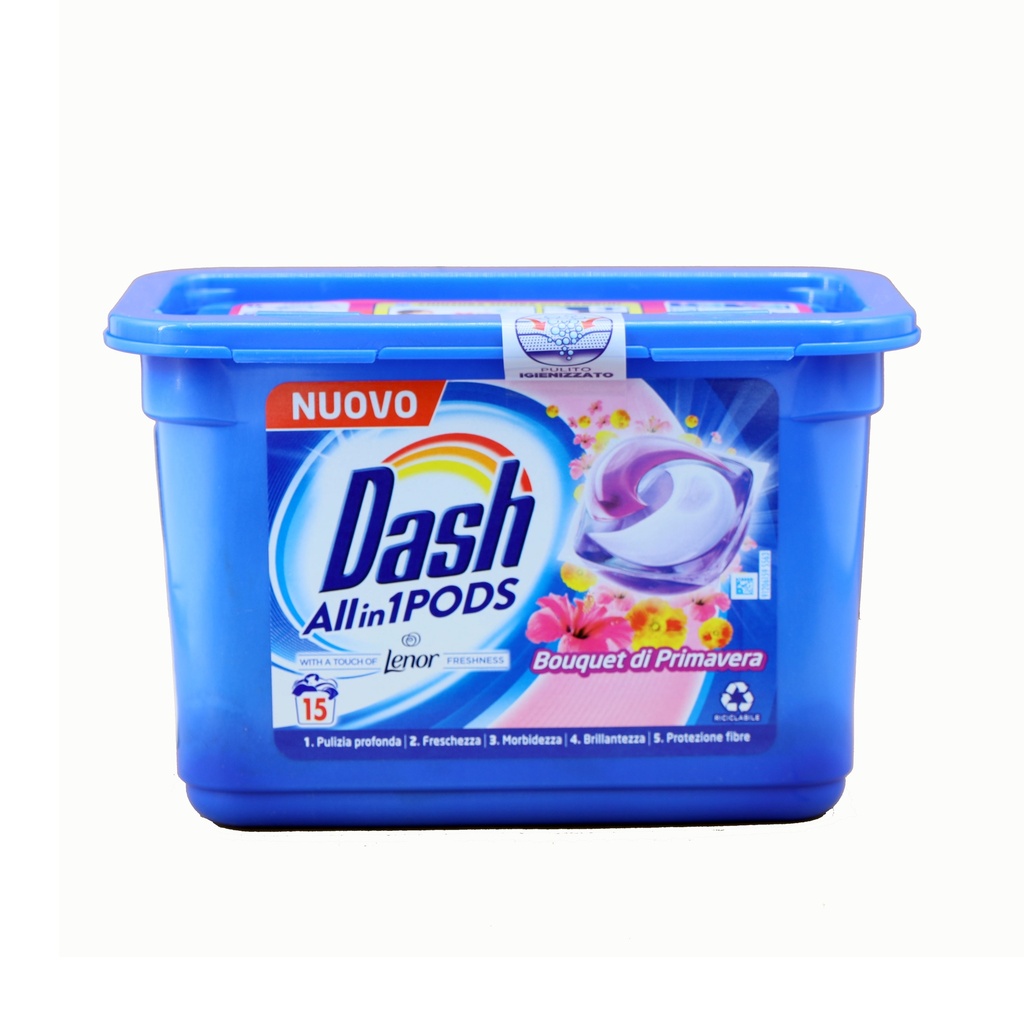 Dash Flüssig Pods 15Stk All In 1 Touch Of Lenor Freshness Spring Bouquet