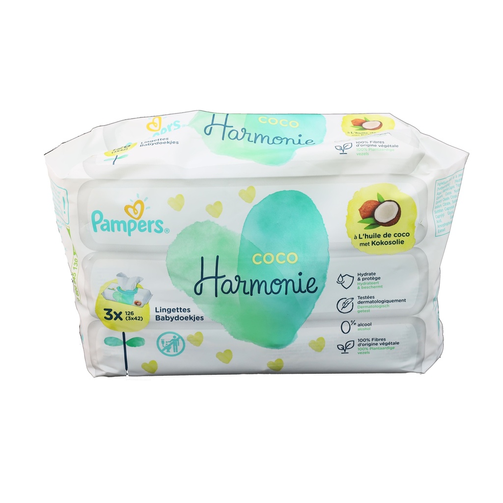 Pampers Feuchttücher für Babys 3x42Blatt Harmony Coco