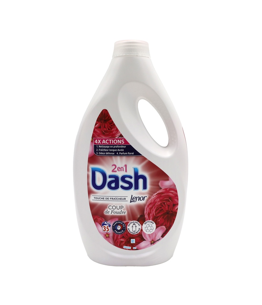 Dash =(Lenor) Flüssigwaschmittel 1,75L Jasmin und Mai-Rose 35WL