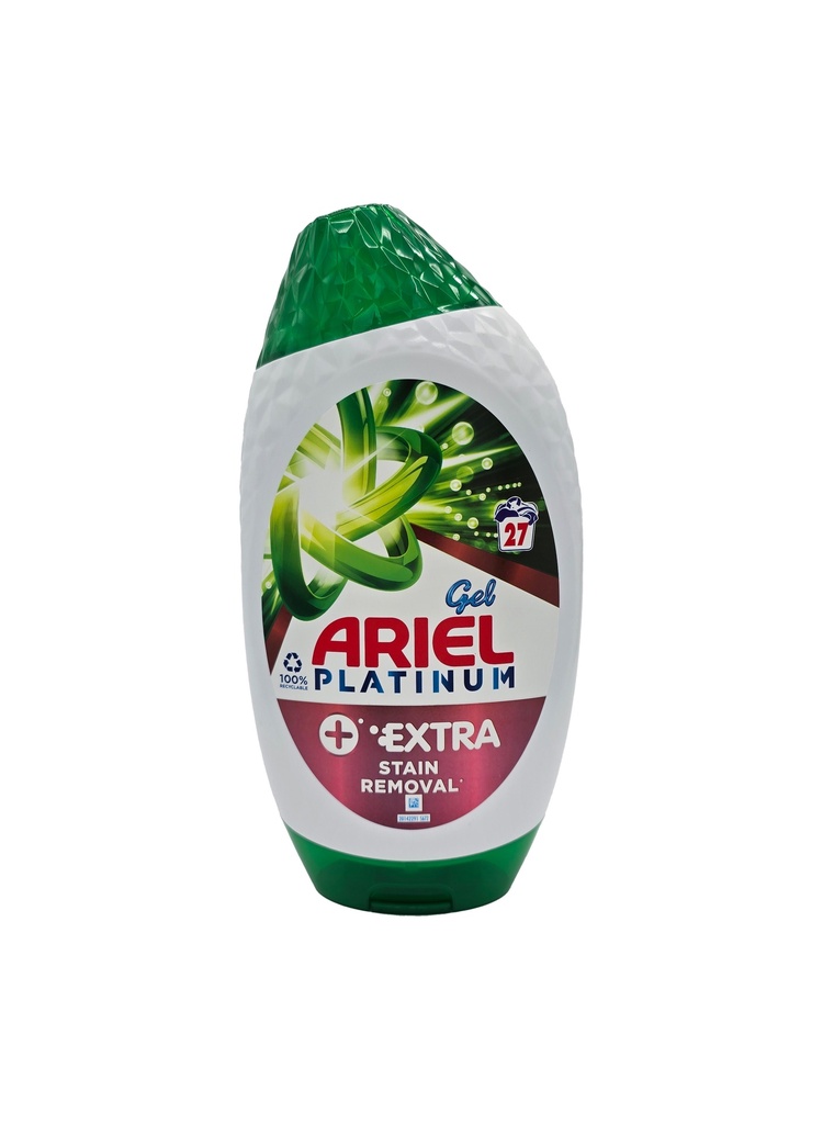 Ariel Platinum Ultra Power Waschmittel Gel (Super Konzentrat) + Extra Fleckentfernung 27WL