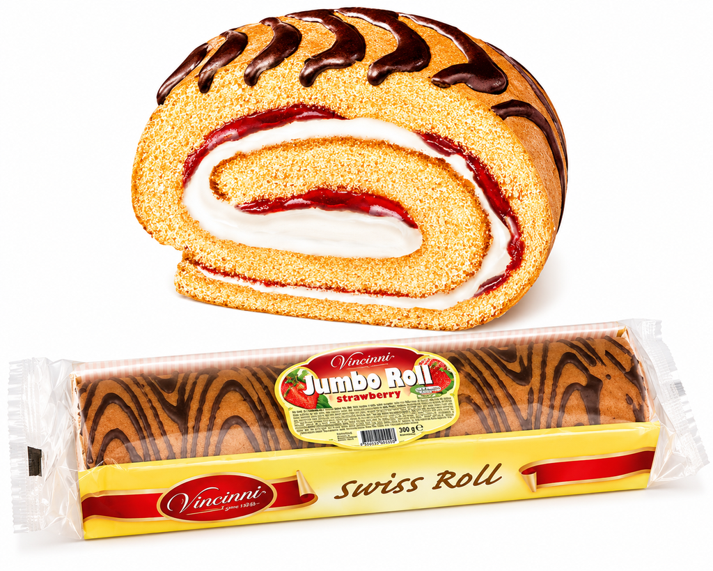 Jumbo Swiss Roll Erdbeere 300g