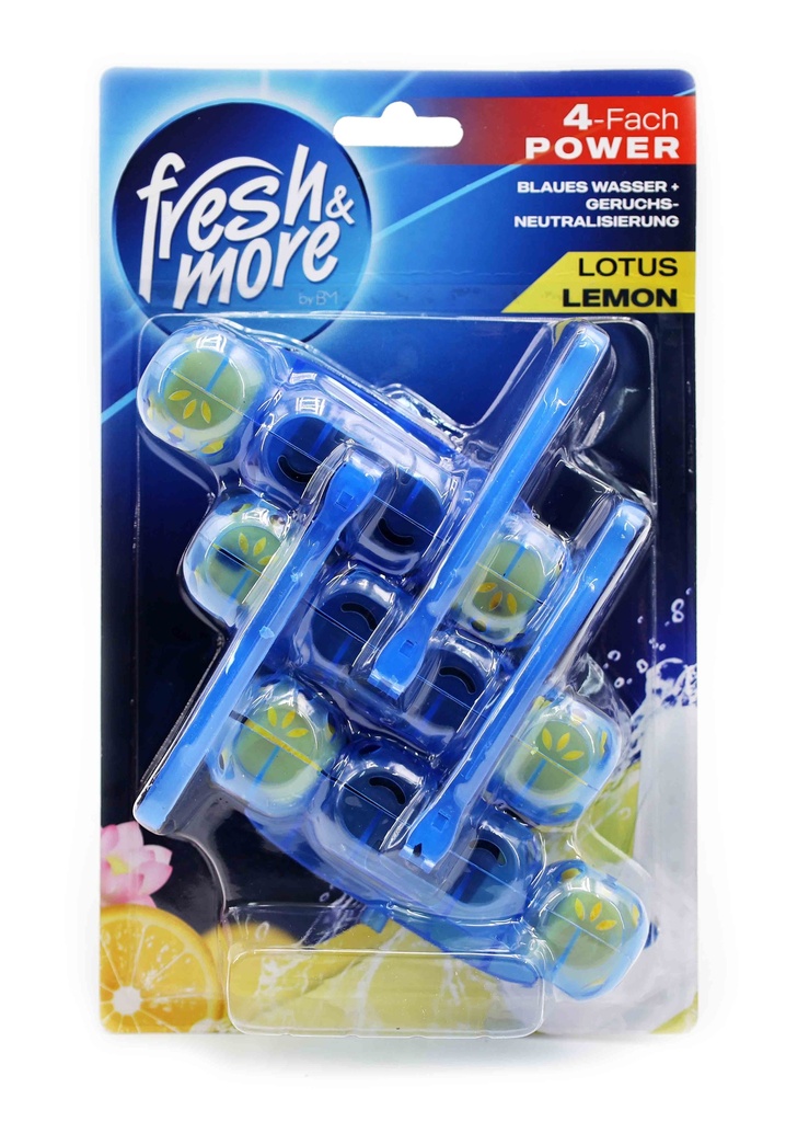 Fresh & More WC Spüler 3er Pack blue active Lotus Lemon